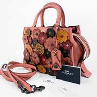 COACH コーチ ローグ25 ウィズ ティーローズ 2wayショルダーバッグ ハンドバッグ トートバッグ 花柄 本革