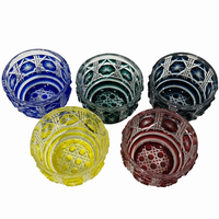 復元島津薩摩切子 お猪口5個セット ブランド食器 グラス